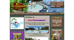 Desktop Screenshot of lakearrowheadcampground.com